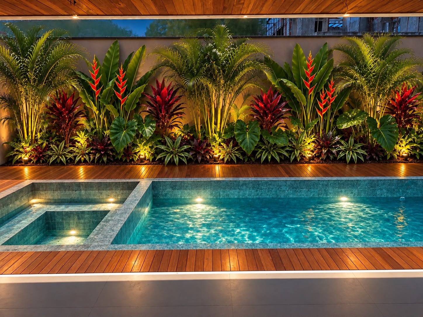 Área de Lazer com Piscina Tropical & Deck